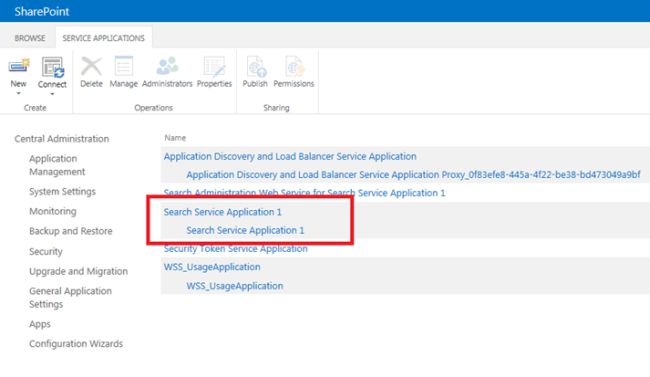 Search service application